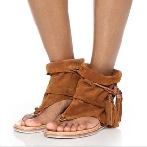 Free People Brown Suede Sandals